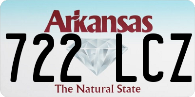 AR license plate 722LCZ