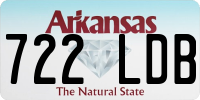 AR license plate 722LDB