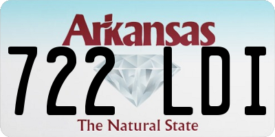 AR license plate 722LDI