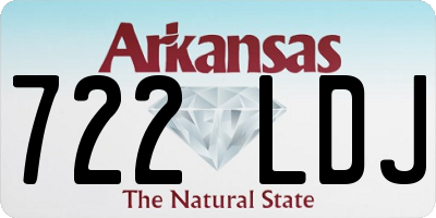 AR license plate 722LDJ