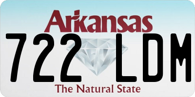 AR license plate 722LDM