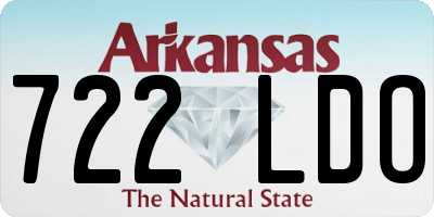 AR license plate 722LDO