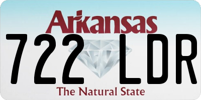 AR license plate 722LDR