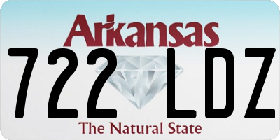 AR license plate 722LDZ