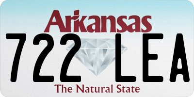 AR license plate 722LEA