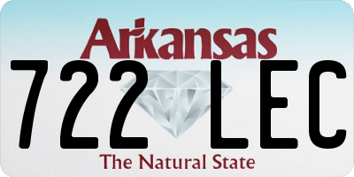 AR license plate 722LEC
