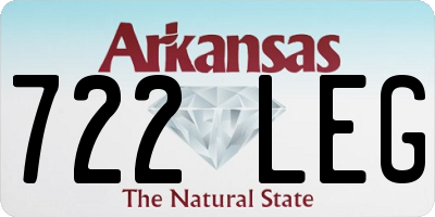 AR license plate 722LEG