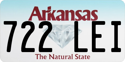 AR license plate 722LEI