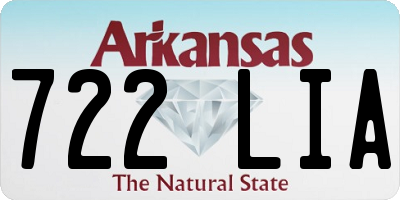 AR license plate 722LIA