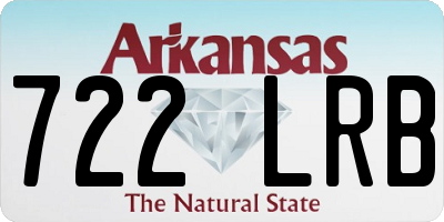 AR license plate 722LRB