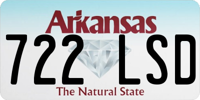AR license plate 722LSD