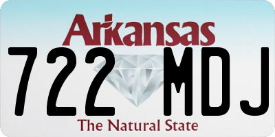 AR license plate 722MDJ
