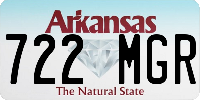 AR license plate 722MGR