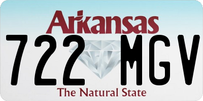 AR license plate 722MGV