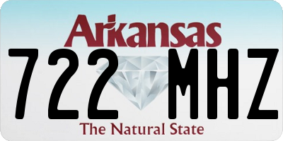 AR license plate 722MHZ