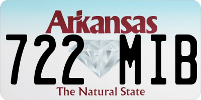 AR license plate 722MIB