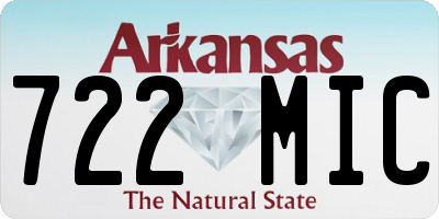 AR license plate 722MIC