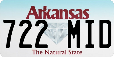 AR license plate 722MID