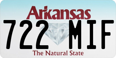 AR license plate 722MIF