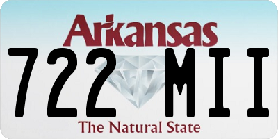 AR license plate 722MII