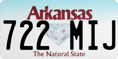 AR license plate 722MIJ