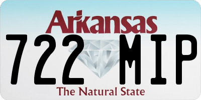 AR license plate 722MIP