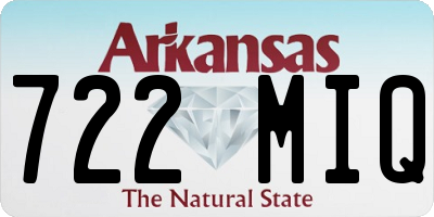 AR license plate 722MIQ