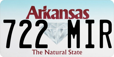 AR license plate 722MIR