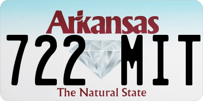 AR license plate 722MIT