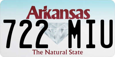 AR license plate 722MIU