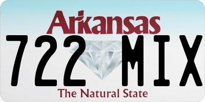 AR license plate 722MIX