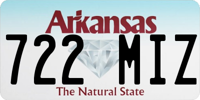 AR license plate 722MIZ