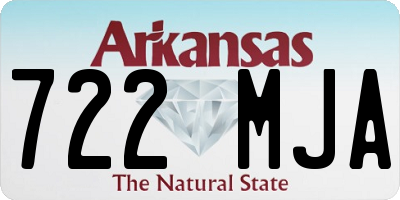 AR license plate 722MJA