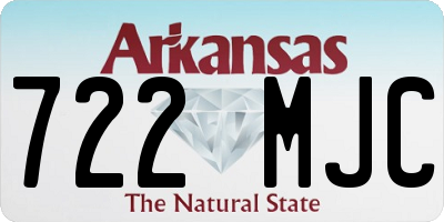 AR license plate 722MJC