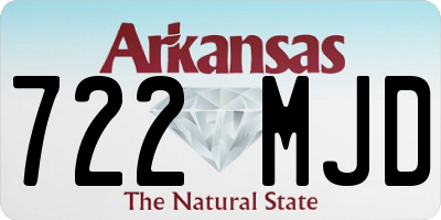 AR license plate 722MJD