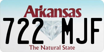 AR license plate 722MJF