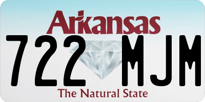 AR license plate 722MJM