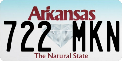 AR license plate 722MKN