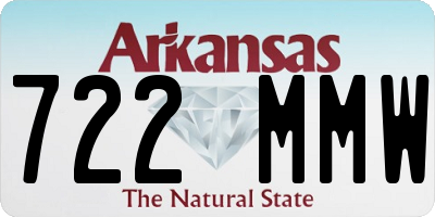 AR license plate 722MMW
