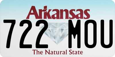 AR license plate 722MOU