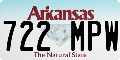 AR license plate 722MPW