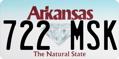 AR license plate 722MSK