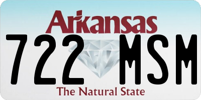 AR license plate 722MSM