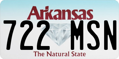 AR license plate 722MSN