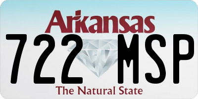 AR license plate 722MSP