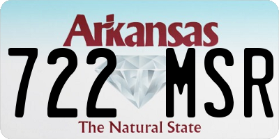 AR license plate 722MSR