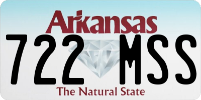 AR license plate 722MSS