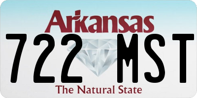 AR license plate 722MST