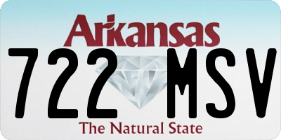 AR license plate 722MSV