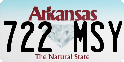 AR license plate 722MSY